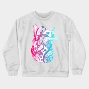 Dual Color Light Heart Crewneck Sweatshirt